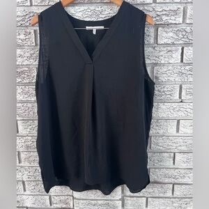 Violet & Claire Black V-Neck Blouse